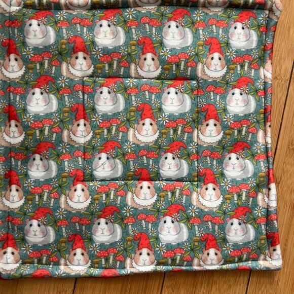 Guinea Pig P Piddle Pads Washable Fleece 12” Pair Lot 2 New Gnomes - Picture 1 of 3